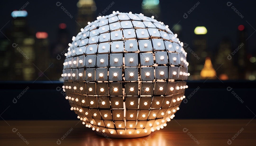 Um modelo impresso em 3D do famoso mundo de papel do Ano Novo