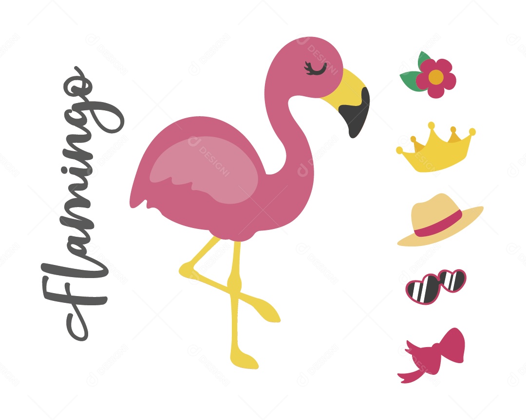 Flamingo Ilustração Vetor EPS