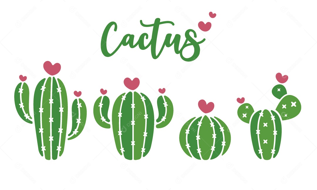 Cactos Ilustração Vetor EPS