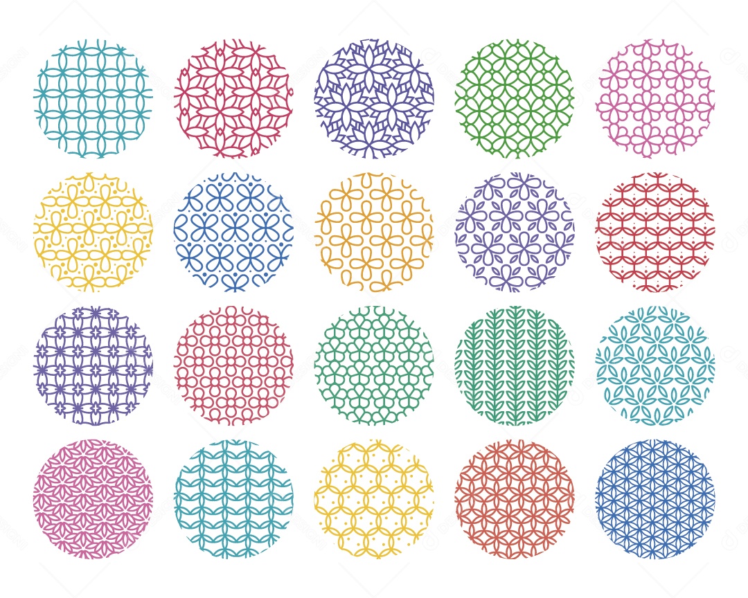 Conjunto de Padrões Ilustração Vetor EPS