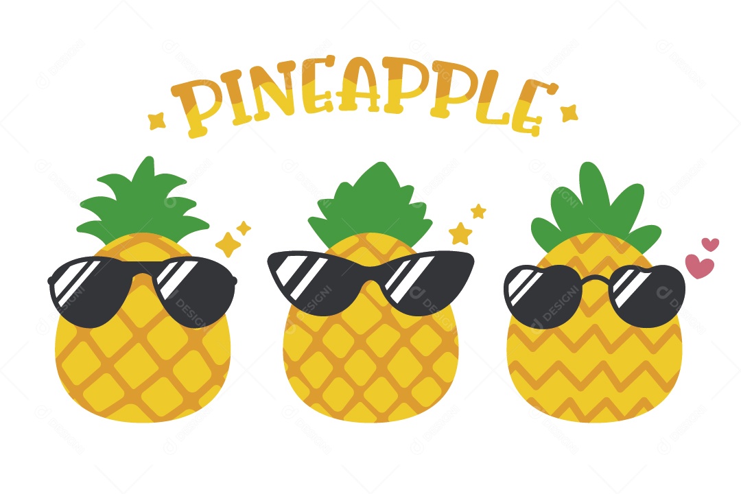 Abacaxi Ilustração Vetor EPS