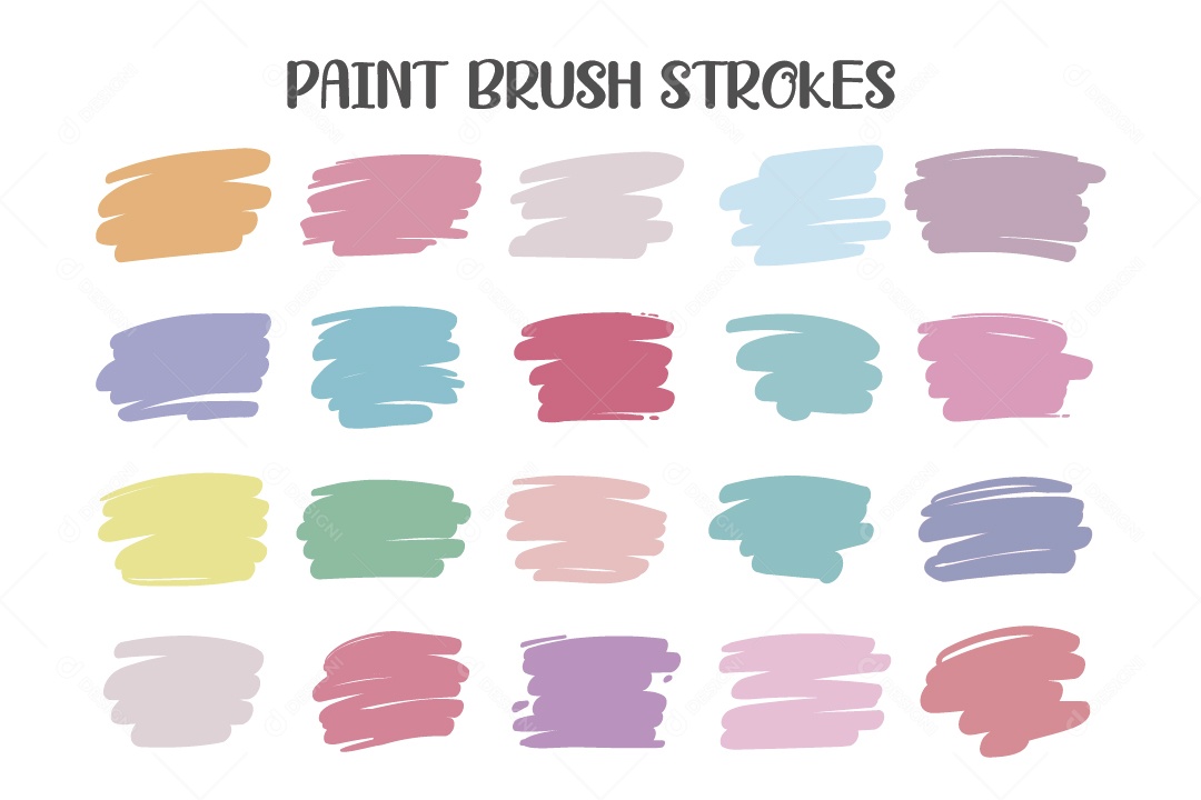 Pinceladas Ilustração Vetor EPS