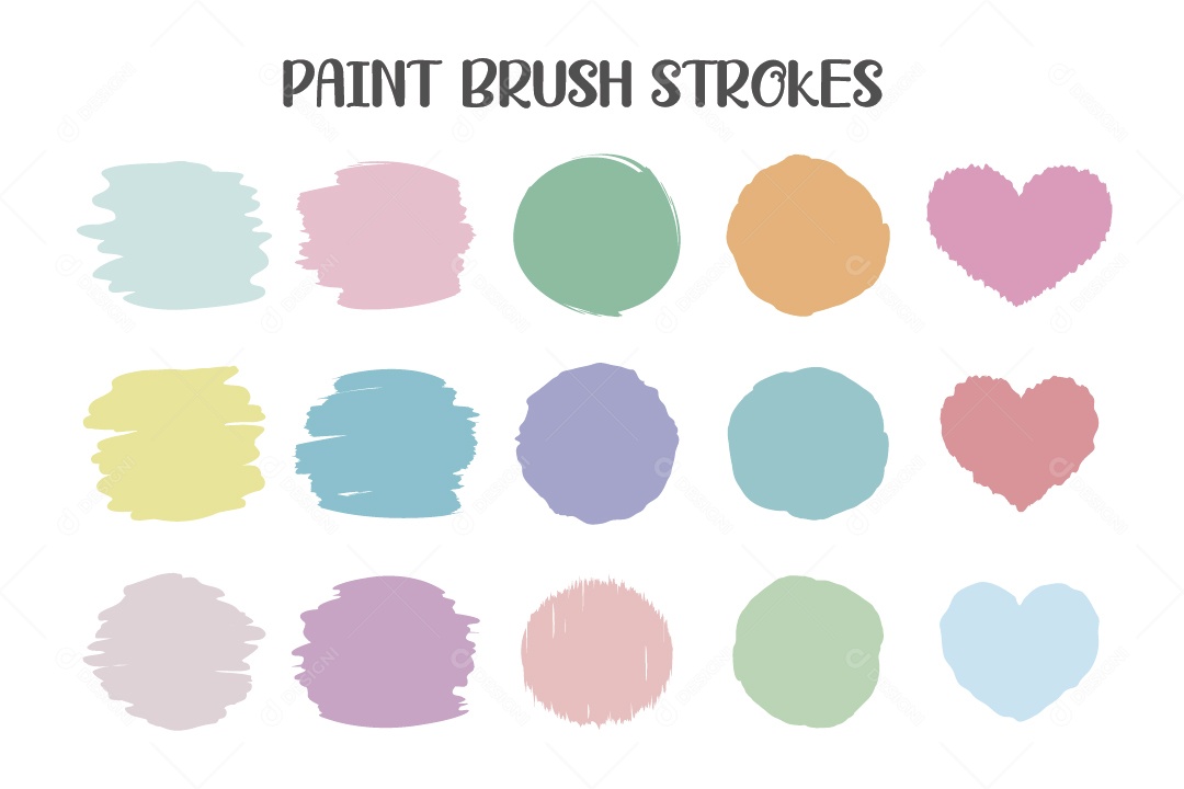 Pinceladas Ilustração Vetor EPS