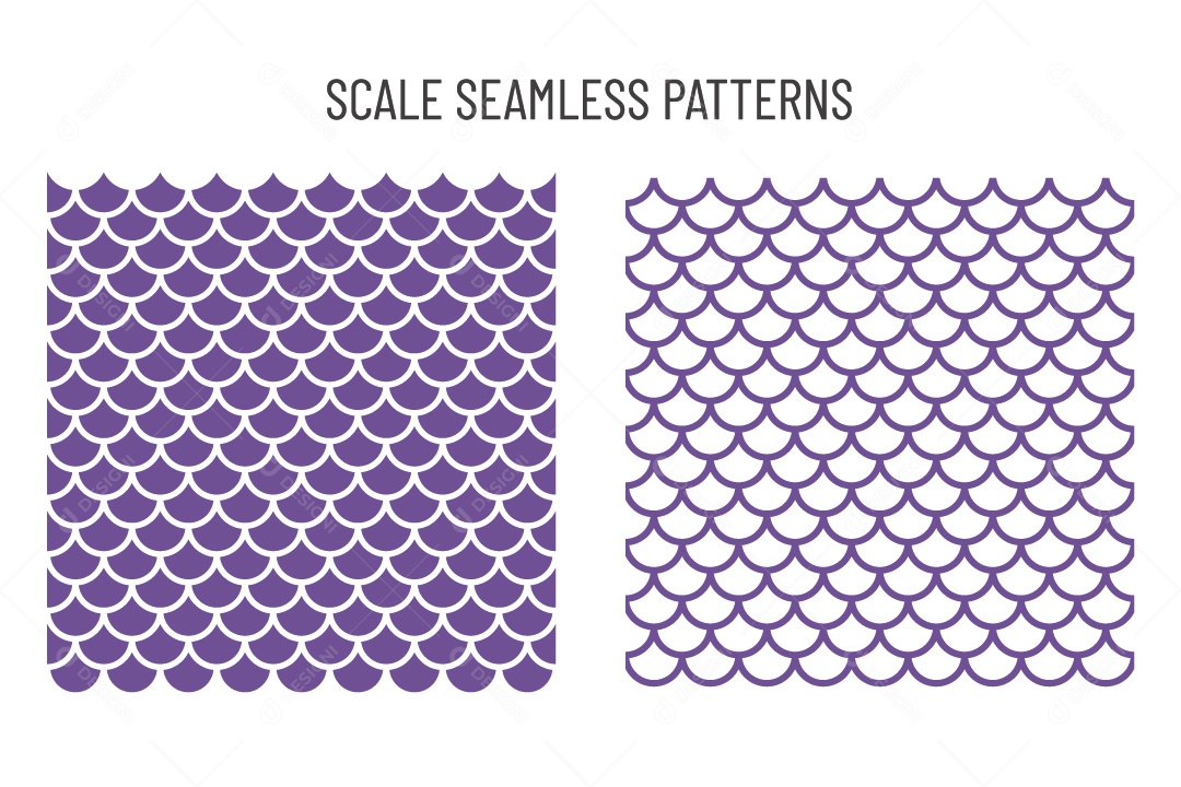 Padrão de Escamas Ilustração Vetor EPS