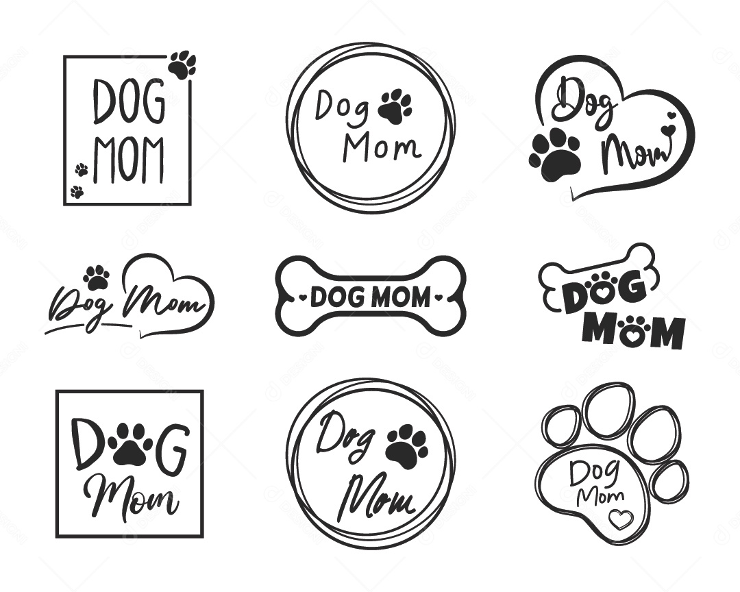 Lettering para Petshop Ilustrações Vetor EPS