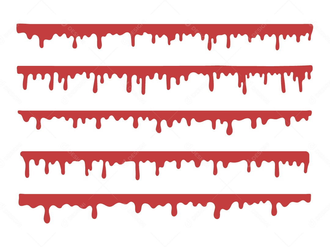 Linhas de Sangue Pingando Ilustração Vetor EPS