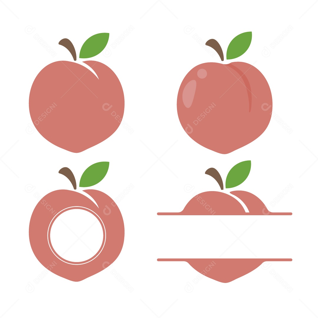 Pêcego Ilustração Vetor EPS