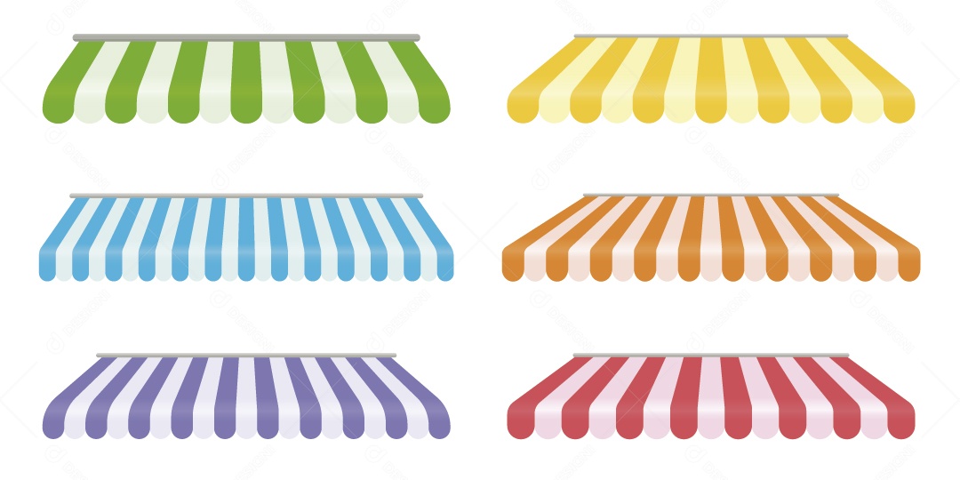Conjunto de Cobertura de Loja Ilustração Vetor EPS