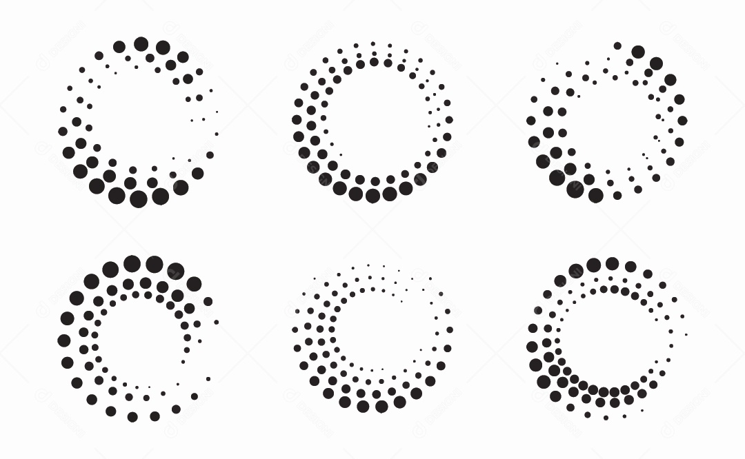 Pontos em Espiral Ilustração Vetor EPS