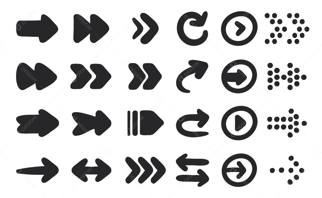 Conjunto de Setas Ilustração Vetor EPS