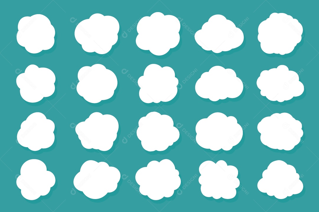 Conjunto de Bolhas de Fala de Desenhos Animados Vetor