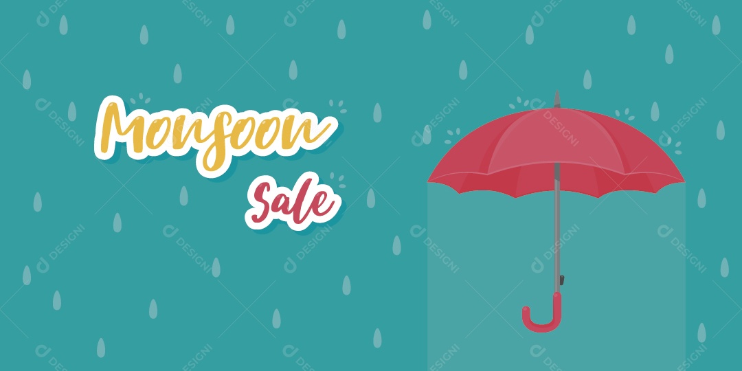 Guarda Chuva Vermelho Ilustração Vetor EPS