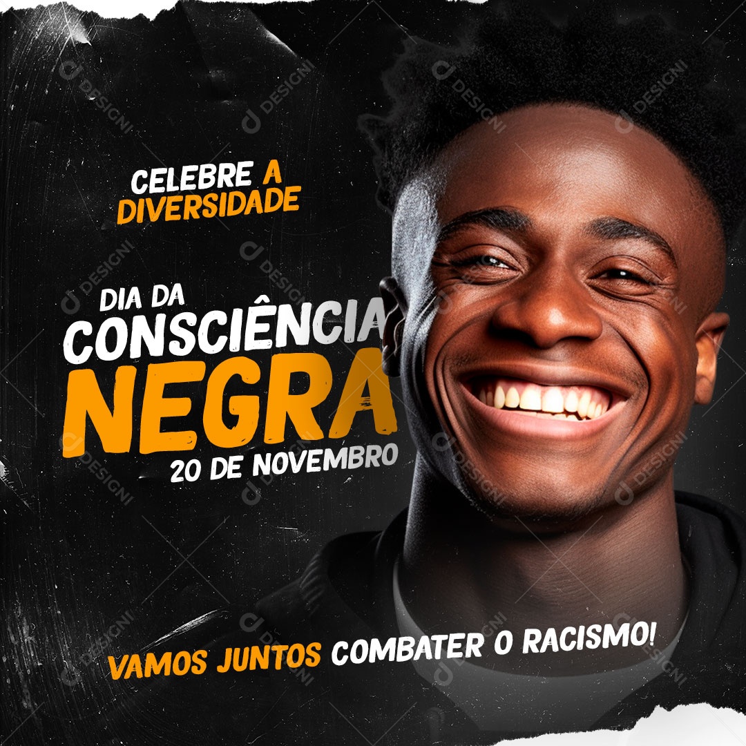 Social Media Celebre a Diversidade Dia Da Consciência Negra PSD Editável