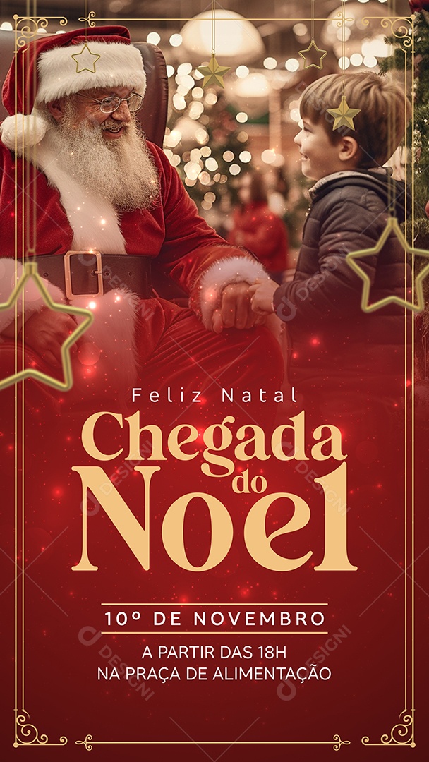 Story Carrossel Chegada do Noel 10 de Novembro a Partir das 18 Horas Social Media  PSD Editável