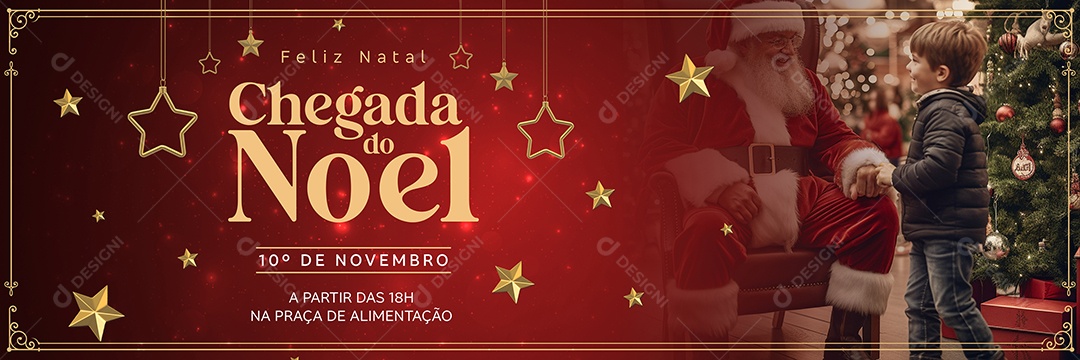 Carrossel Chegada do Noel 10 de Novembro a Partir das 18 Horas Social Media PSD Editável