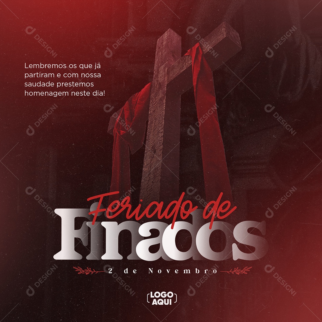 Feriado de Finados 02 De Novembro Homenagem os que já Partiram com nossa Saudade Social Media PSD Editável