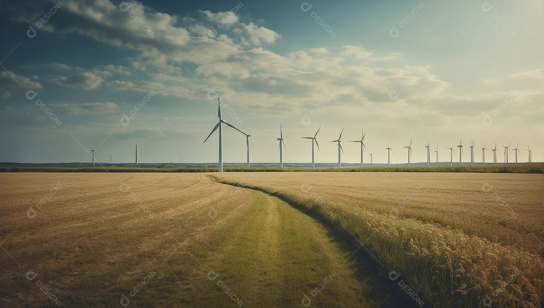 Parque eólica energia limpa.