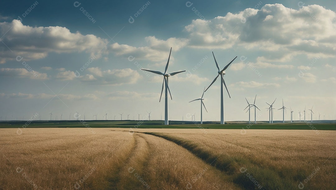 Parque eólica energia limpa.