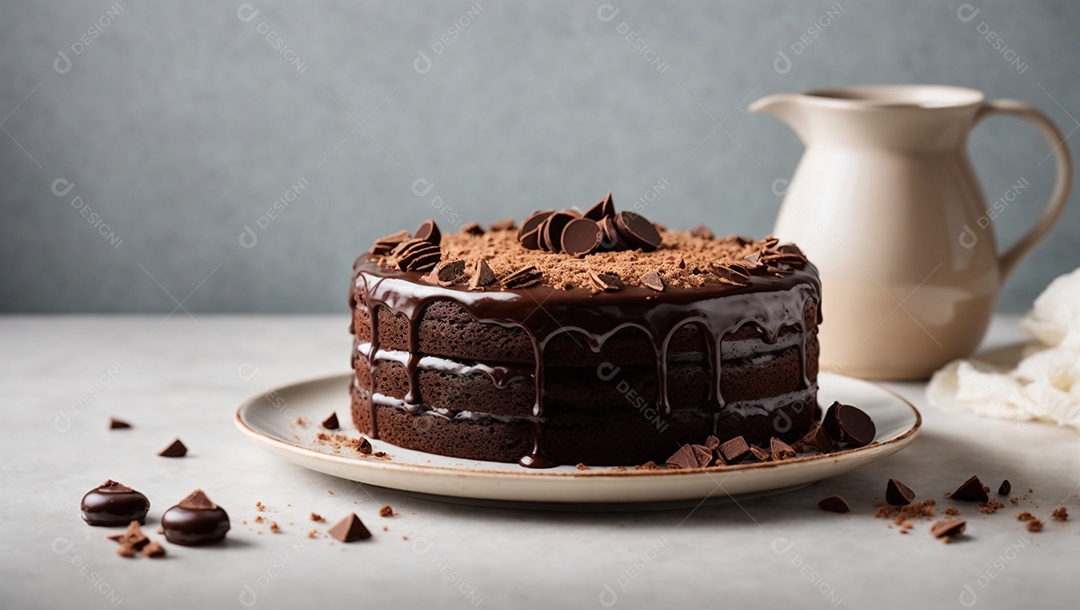 Delicioso bolo de chocolate