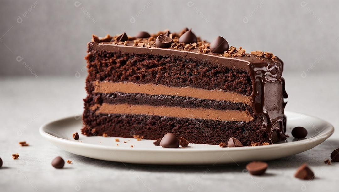 Delicioso bolo de chocolate