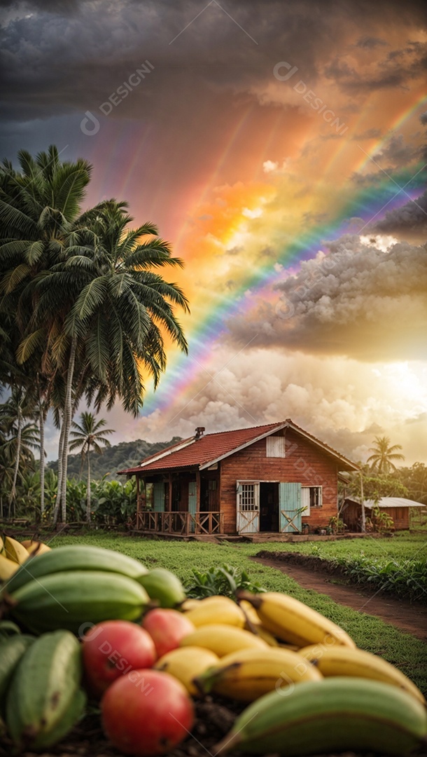 Fazenda de bananas pacífica no cinema Raibow Sky