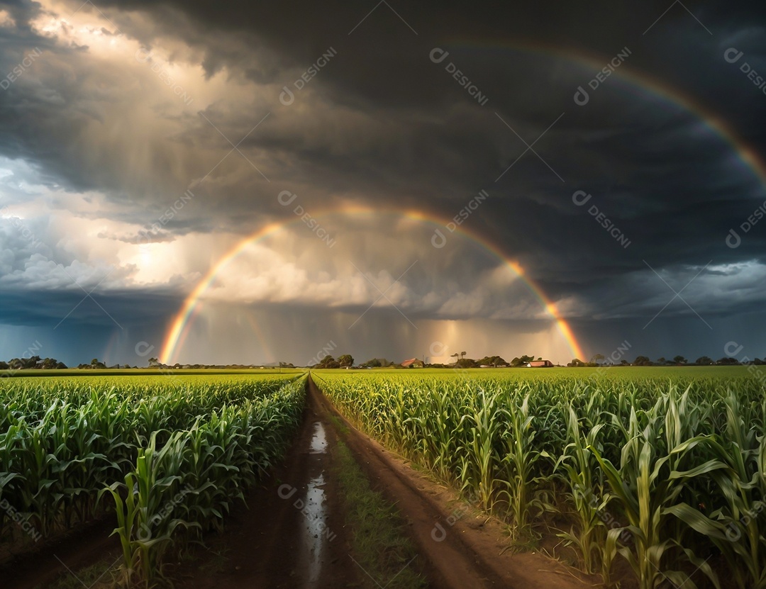 Fazenda de milho pacífica no cinema Raibow Sky