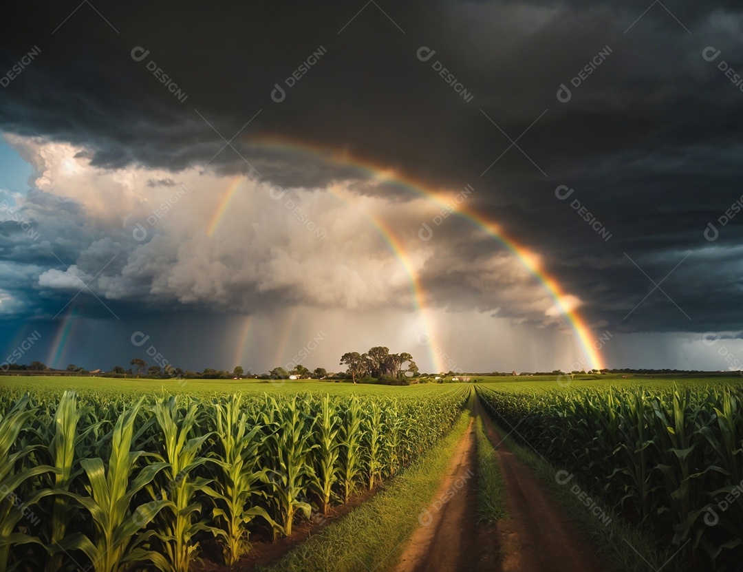 Fazenda de milho pacífica no cinema Raibow Sky