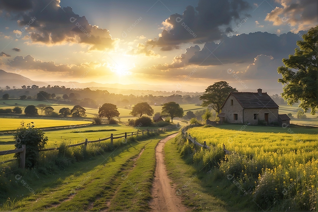 Fazenda com uma linda casa de campo