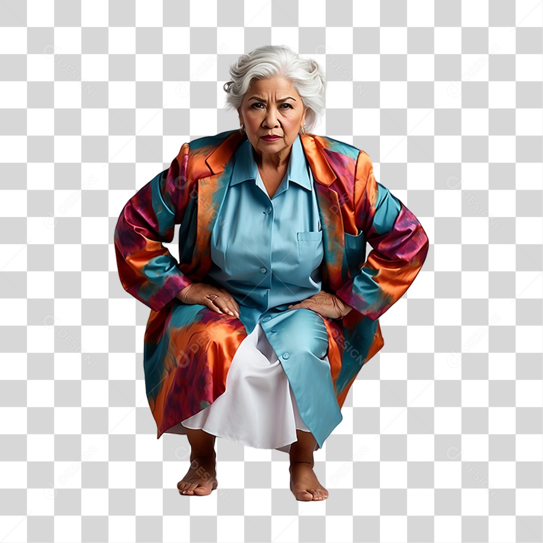 Senhora Mulher Idosa PNG Transparente