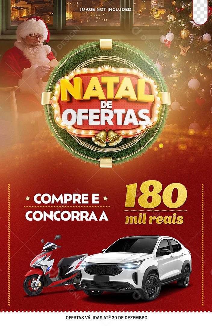 Social Media Natal De Ofertas Concessionária PSD Editável