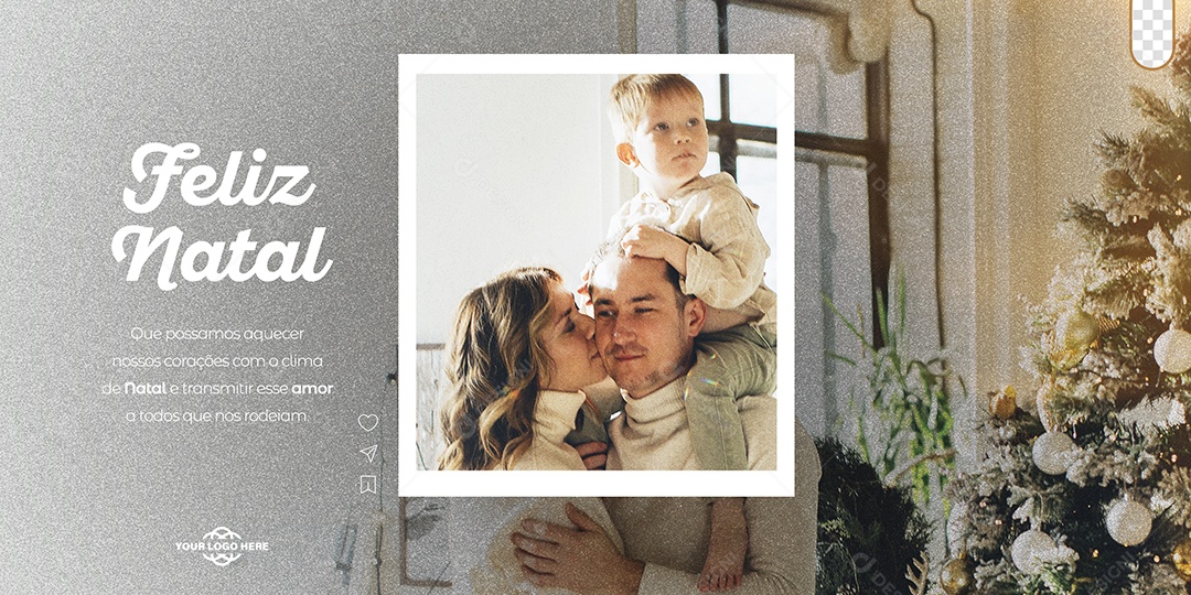 Banner Feliz Natal Amor a Todos Social Media PSD Editável