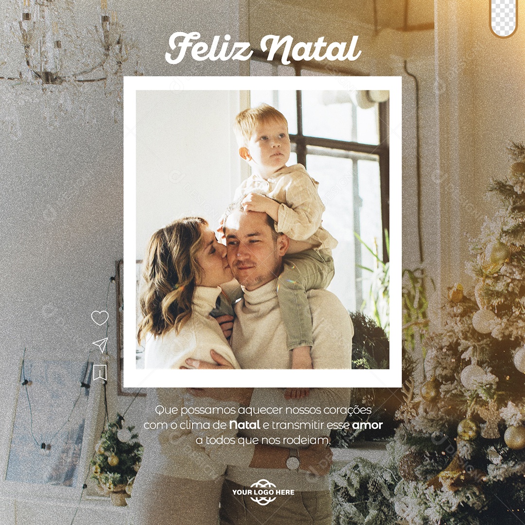 Social Media Feliz Natal Amor a Todos PSD Editável