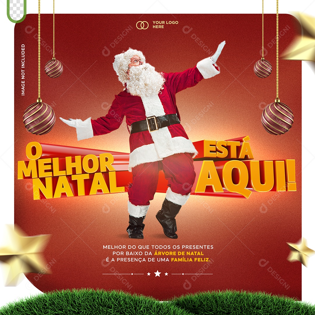 Social Media O Melhor Natal Está Aqui Familia Feliz PSD Editável