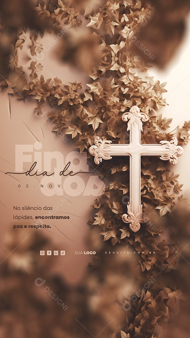 Story Dia de Finados No Silêncio das Lápides Encontramos Paz e Respeito Social Media PSD Editável