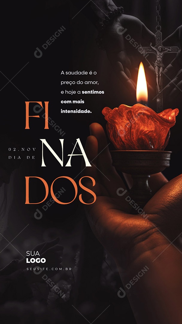 Story Dia de Finados A Saudade é o Preço do Amor Social Media PSD Editável