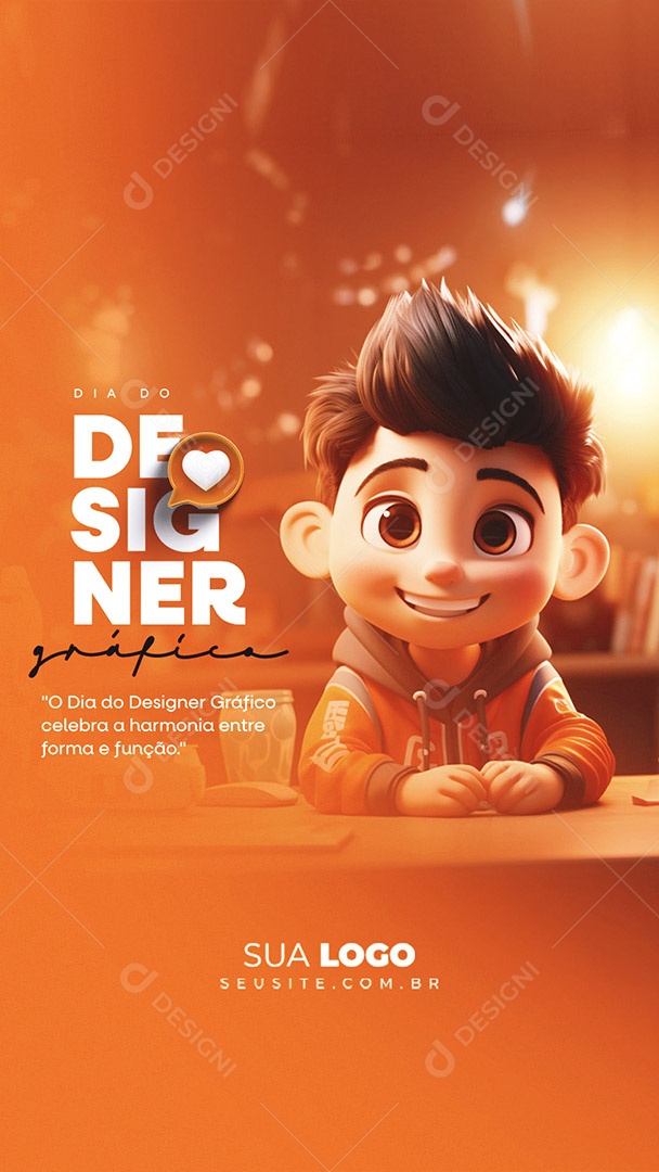 Story Dia Do Designer Gráfico Celebra a Harmonia entre Forma e Função Social Media PSD Editável