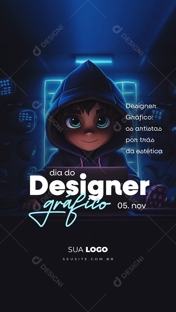 Story Dia Do Designer Gráfico Os Artistas por Trás da Estética Social Media PSD Editável