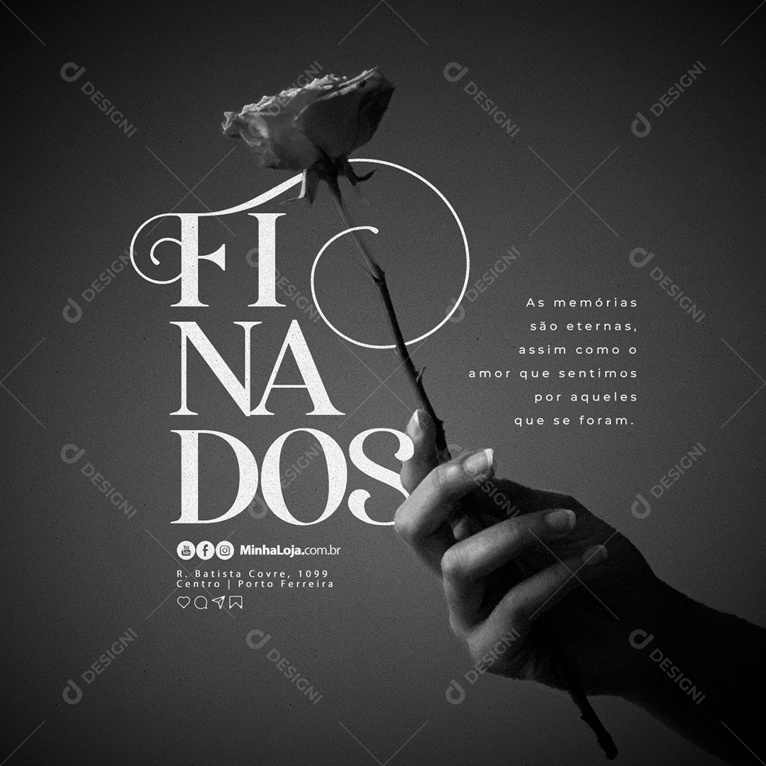 Dia de Finados As Memórias são Eternas Social Media PSD Editável