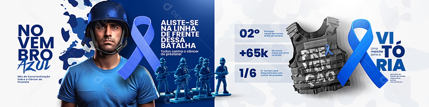 Campanha Publicitária Carrossel Soldados da Saúde Masculina Uma Marcha para a Vitória Social Media PSD Editável