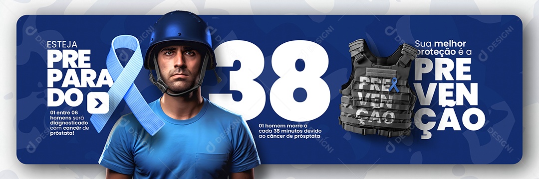 Campanha Publicitária Carrossel Soldados da Saúde Masculina Sua Melhor Proteção é a Prevenção Social Media PSD Editável