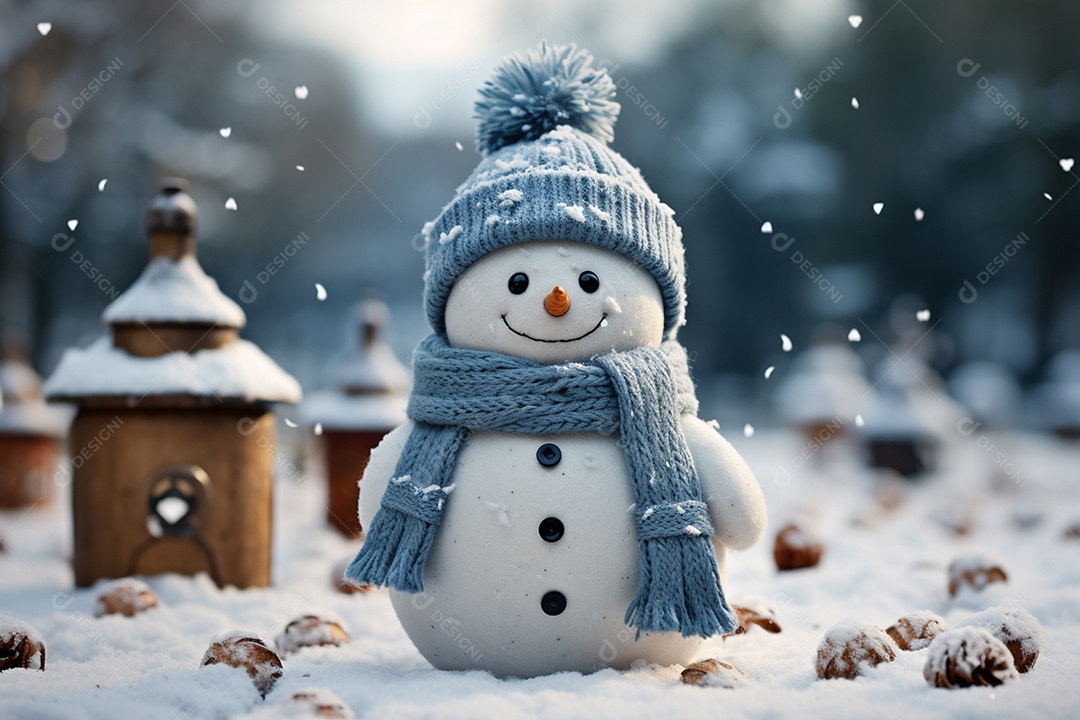 Brinquedo de natal boneco de neve presente de feriado decoração branco fofo amor celebração de inverno objeto isolado neve feliz