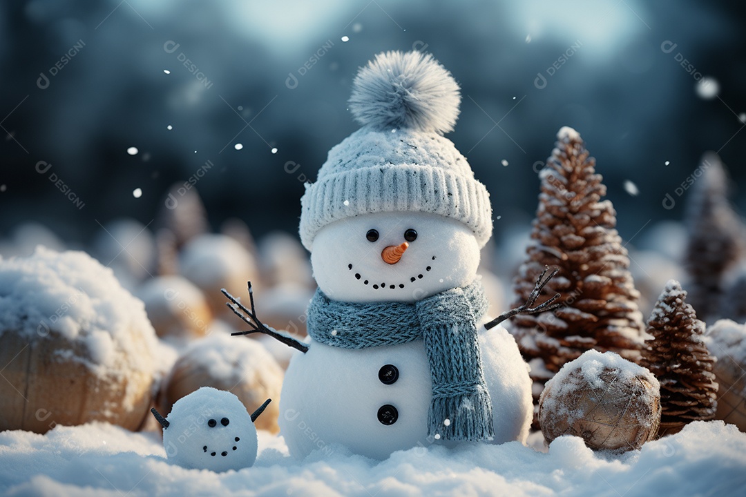 Brinquedo de natal boneco de neve presente de feriado decoração branco fofo amor celebração de inverno objeto isolado neve feliz