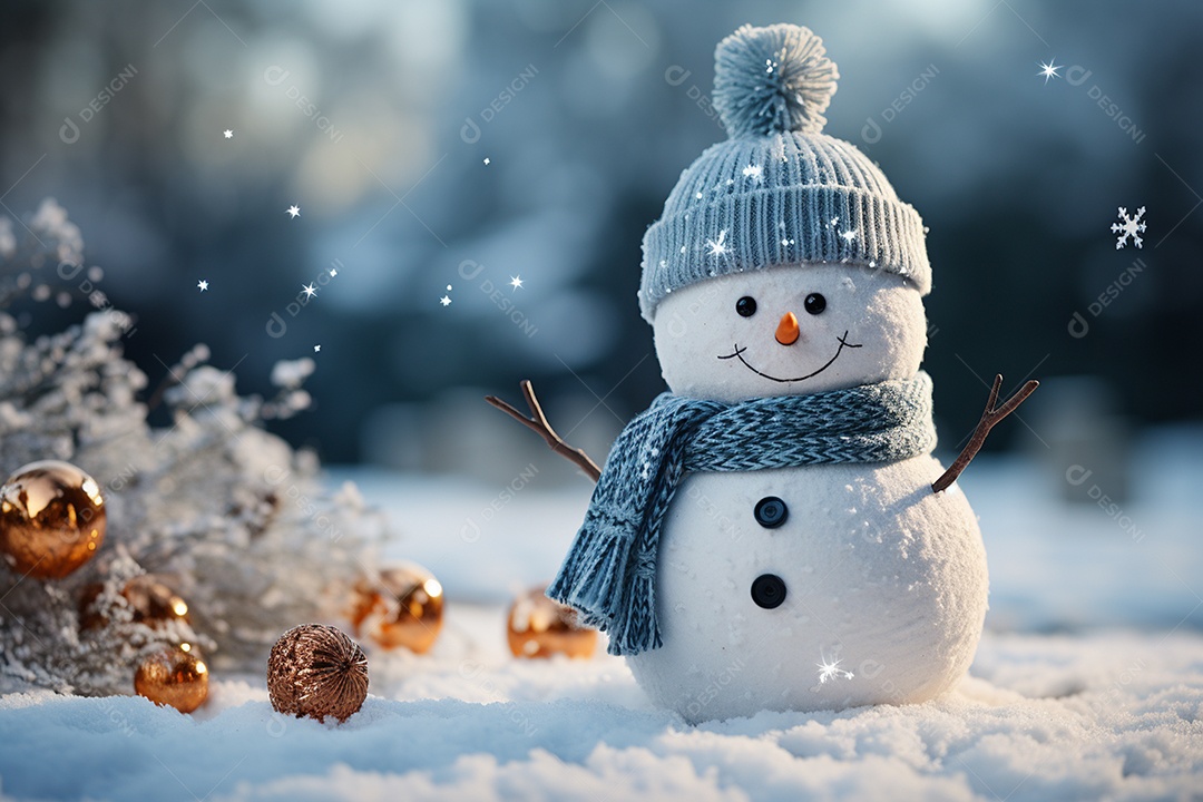 Brinquedo de natal boneco de neve presente de feriado decoração branco fofo amor celebração de inverno objeto isolado neve feliz