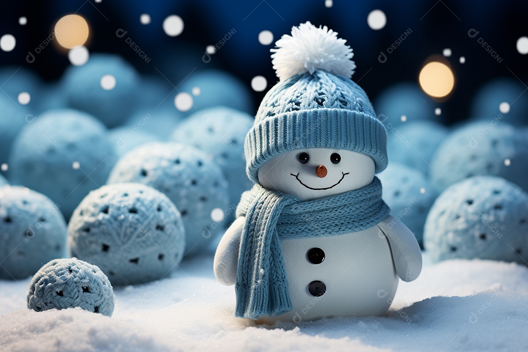 Brinquedo de natal boneco de neve presente de feriado decoração branco fofo amor celebração de inverno objeto isolado neve feliz