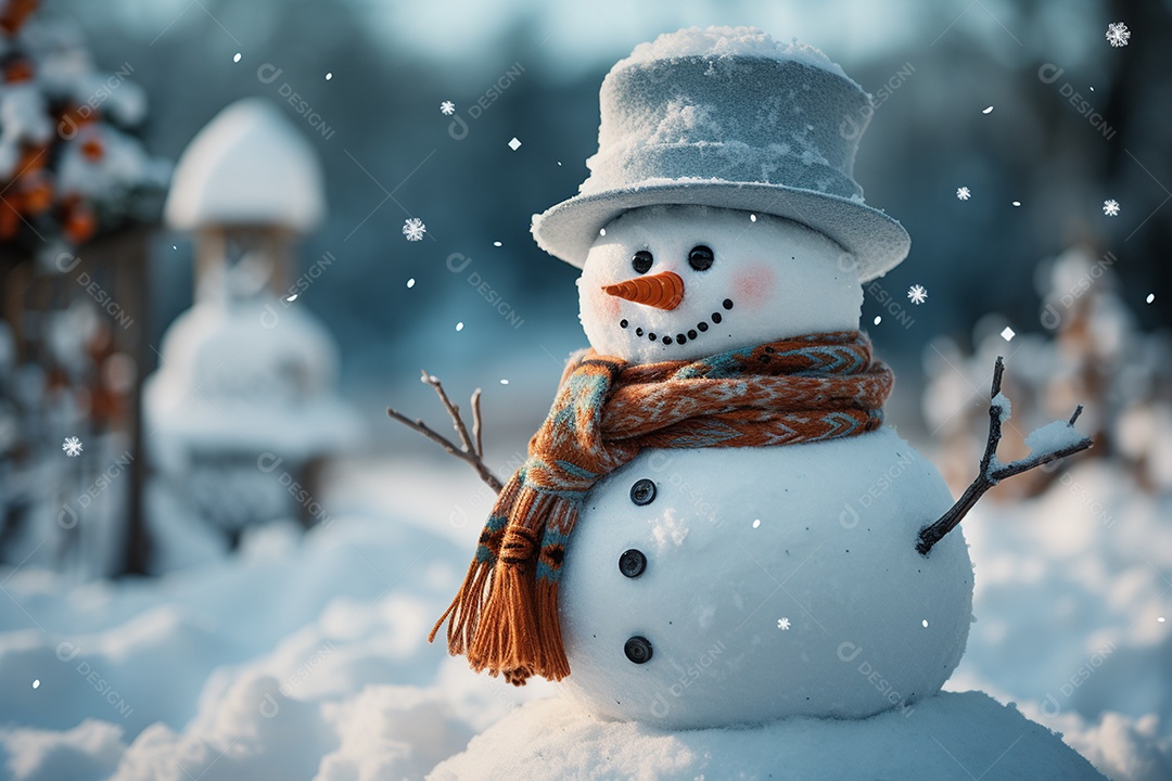 Brinquedo de natal boneco de neve presente de feriado decoração branco fofo amor celebração de inverno objeto isolado neve feliz