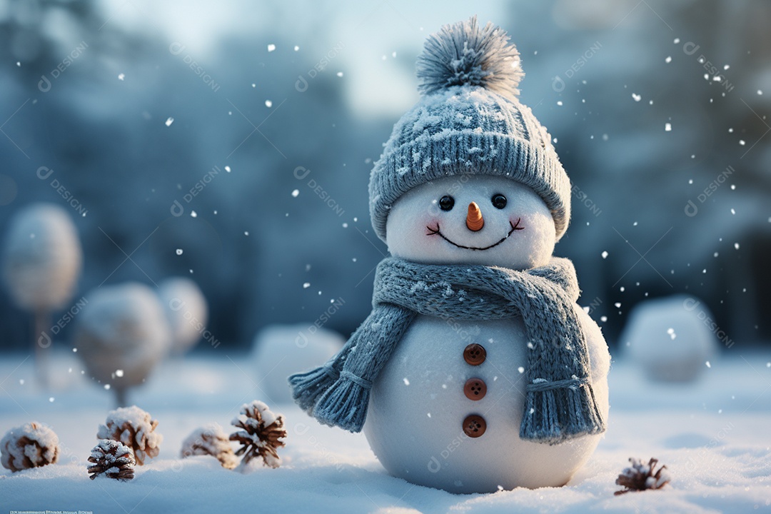 Brinquedo de natal boneco de neve presente de feriado decoração branco fofo amor celebração de inverno objeto isolado neve feliz