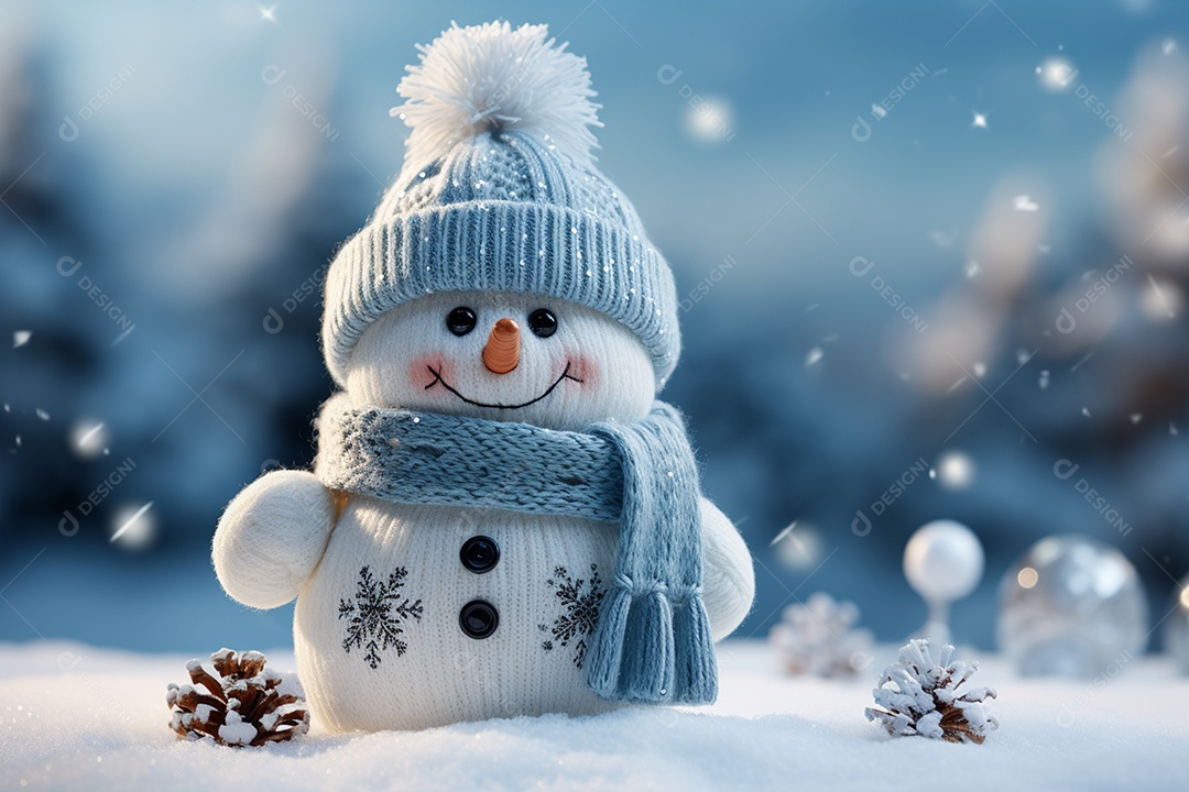 Brinquedo de natal boneco de neve presente de feriado decoração branco fofo amor celebração de inverno objeto isolado neve feliz