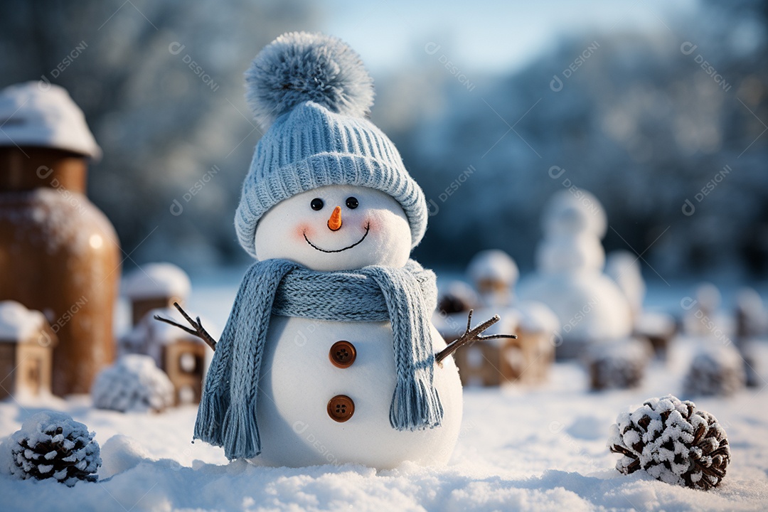 Brinquedo de natal boneco de neve presente de feriado decoração branco fofo amor celebração de inverno objeto isolado neve feliz