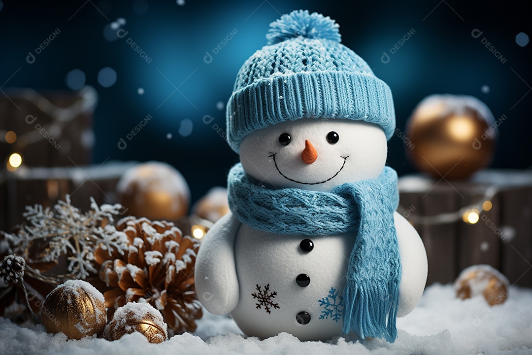 Brinquedo de natal boneco de neve presente de feriado decoração branco fofo amor celebração de inverno objeto isolado neve feliz