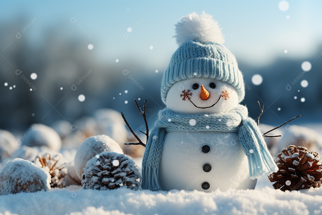 Brinquedo de natal boneco de neve presente de feriado decoração branco fofo amor celebração de inverno objeto isolado neve feliz